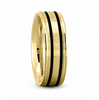 Fancy Carved Wedding Ring in Yellow Gold 7 mm