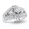 Round Diamond Engagement Ring in 14k White Gold 1.70 ct. tw.