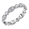 Eternity Ring Round Diamond Wedding Band Round-Marquee-Cluster Setting in 950 Platinum 0.56 ct. tw.