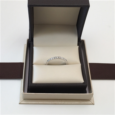 Matching Diamond Wedding Band Pave Anniversary Ring in White Gold 14K 0.22 ct. tw.