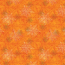 Benartex Boooo Ville Webbing Orange 2430-29 Half Yard