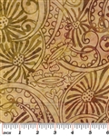 Benartex Sun-Tastic Balis Flower Swirl Natural/Gold 7025-70 Half yard