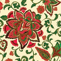 Benartex Noel Jacobean Cream 8183M-07 Half yard