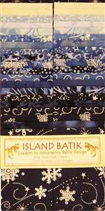 Island Batik Strip Pack Blue Moon