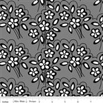 Mystique Flower Black C3082 Half Yard