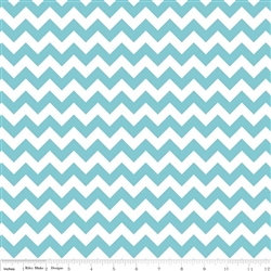 Small Chevron Aqua C340-20 Half Yard