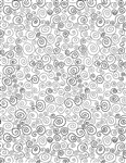 Timeless Treasures Happy Dash Twirls GAIL-C7746-White Half Yard