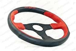 PERSONAL Pole Position 350mm Black Leather/Red Suede