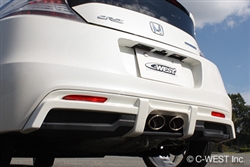 C-WEST CR-Z REAR DIFFUSER ABS WHITE