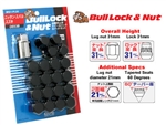 BULL LOCK WITH NUT SET CLOSE ENDED *BLACK*
