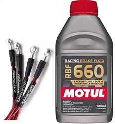 Tesla Model 3 basic brake upgrade package: Motul RBF660 + SS lines