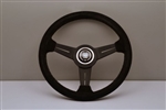 Nardi Classic 330mm Black Suede / Black Anodized Spokes / Black Stitch