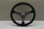 Nardi Classic 360mm Black Suede / Black Anodized Spokes / Black Stitch