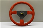 Personal Neo Grinta Steering Wheel 330mm Red Suede / Black Spokes / Yellow Stitch