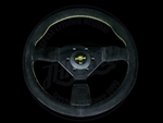 Personal Neo Grinta Steering Wheel 350mm Black Suede / Black Spokes / Yellow Stitch