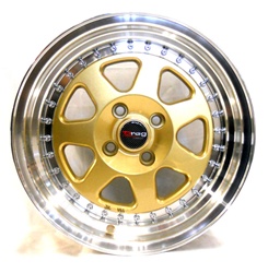 Drag Dr27 Gold 16X8.25 +15 4X100