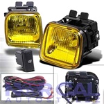 96-98 Honda Civic Jdm Style Yellow Fog Light Kit