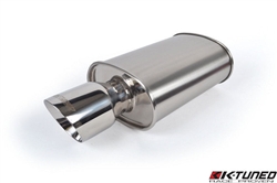 K-Tuned 2.5" Universal Muffler - Brushed Finish - Long (22")