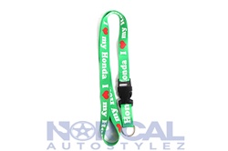 Green "I Heart My Honda" Lanyard