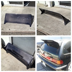 88-91 Honda Civic Ef9 3Dr Hatchback J'S Style Spoiler Carbon Fiber