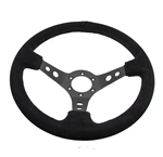 Nrg 350Mm Sport Steering Wheel (3" Deep) - Black Suede