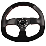 Nrg 320Mm Sport Suede Steering Wheel Oval With Red Stitching