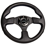 Nrg 320Mm Sport Leather Steering Wheel W/ Blue Stitch