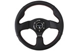 Nrg 320Mm Sport Suede Steering Wheel W/ Red Stitch
