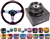 Nrg Quick Release Combo Nrg Classic Wood Grain Steering Wheel, 350Mm, Purple Colored Wood, 3 Spoke Center In Neochrome