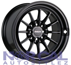 Traklite Chicane Wheels 15X8.25 +20 4X100 & 4X114.3 Matte Black