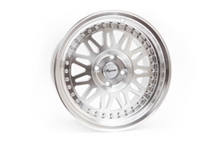 Wheel Supreme Ds-12 15X8 +25 Offset 4X100 Gloss Silver W/ Machined Face + Lip