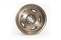 Wheel Supreme Ds-14 15X8 +25 Offset 4X100 Full Gloss + Full Machined Bronze (Chrome Rivets)