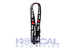 Black "I Heart My Honda" Lanyard