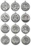 Engravable 12 Days of Christmas Pewter Ornament Set