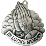 Praying Hands Memorial Pewter Ornament