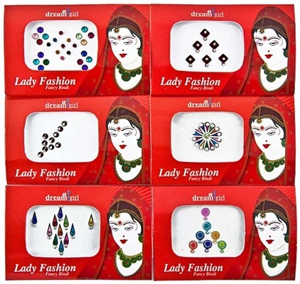 BDT10<br><br> Lady Fashion Fancy Bindi Body Dot - (6 Pieces)