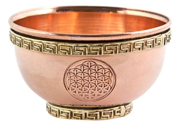 Flower of Life Copper Offering Bowl