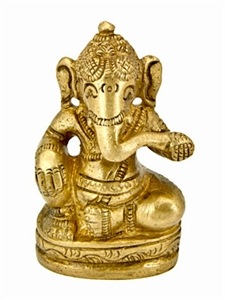 BST101<br><br> *Lord Ganesh Brass Statue - 2.5"H