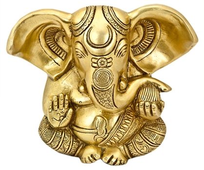BST152<br><br> Lord Ganesh Carved with Big Ear Statue - 6"H