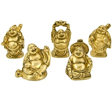 Laughing Buddha Brass Statue