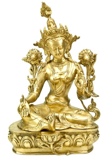 Green Tara Brass Statue