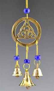 CLB24<br><br> 4 Pieces Triquetra Brass Chime with Beads - 9"L