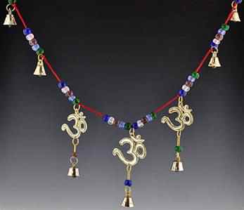Om Symbol With Bells & Beads