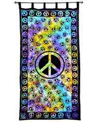 Wholesale Curtain - Tie Die Peace Sign Curtain