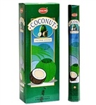 Wholesale Hem Coconut Incense - 20 Sticks Hex Pack