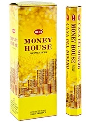 Wholesale Hem Money House Incense - 20 Sticks Hex Pack