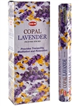 Wholesale Hem Copal Lavender Incense - 20 Sticks Hex Pack