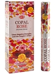 Wholesale Hem Copal Rose Incense - 20 Sticks Hex Pack