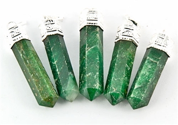 Wholesale Green Jade Pencil Point Pendant