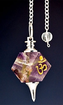 Wholesale Amethyst Om Symbol Pendulum